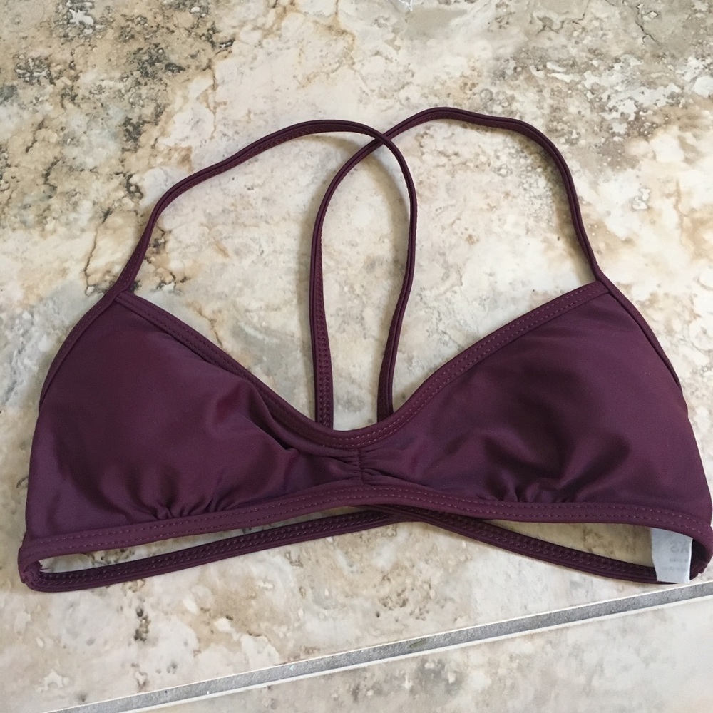 Burgundy Bikini Top